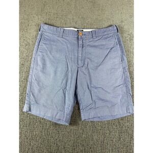 J.Crew Gramercy Mens Blue Micro Pattern Flat Front Shorts Size 32w 9 Inch Inseam